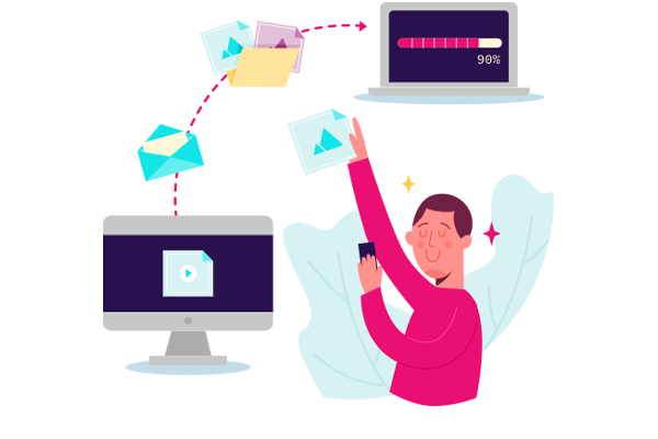 ขั้นตอนที่ 4<br>ลูกค้าส่งข้อมูลและรูปสำหรับรับเว็บไซต์ทั้งหมด